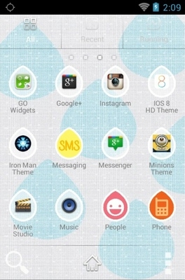 Showering Water Drops Go Launcher Android Theme Image 2