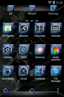 Black Lion Go Launcher Android Theme Image 2