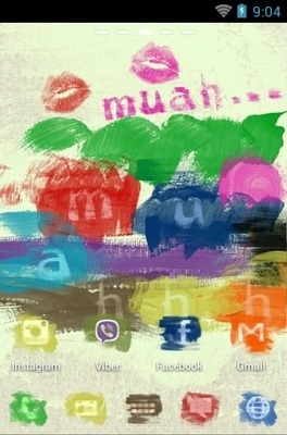 Muah Painted Go Launcher Android Theme Image 1