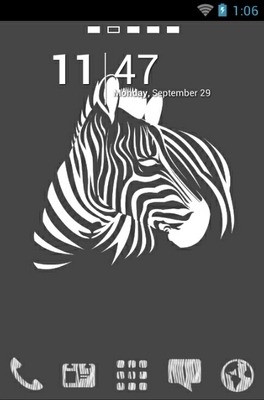 Zebra Art Go Launcher Android Theme Image 1