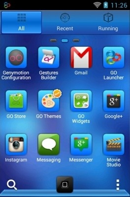 Blue Pixels Go Launcher Android Theme Image 2
