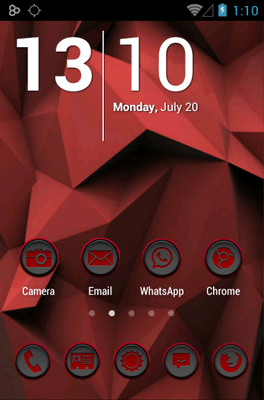 Phoney Red Icon Pack Android Theme Image 1