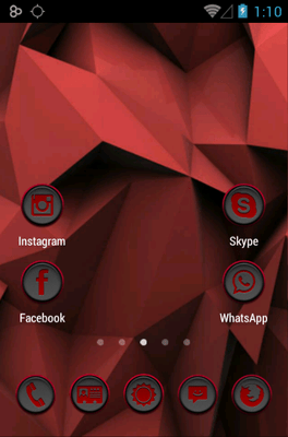 Phoney Red Icon Pack Android Theme Image 2