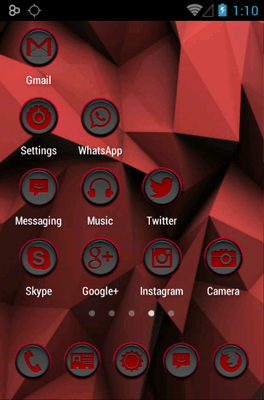 Phoney Red Icon Pack Android Theme Image 3