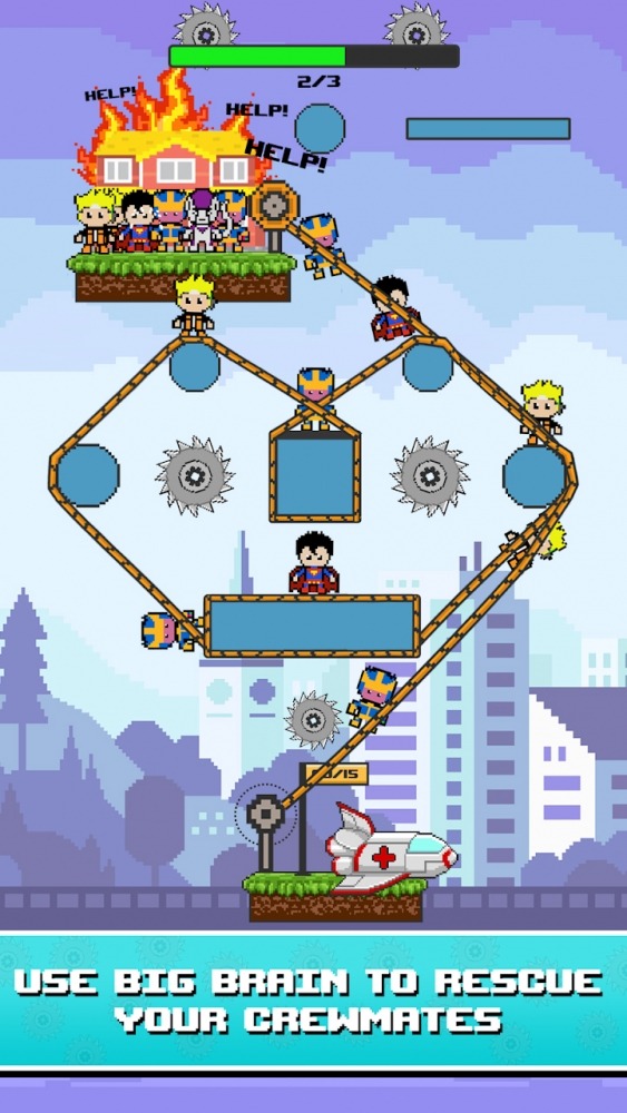 Rope Pixel Master - Rescue Hero Academy Android Game Image 3