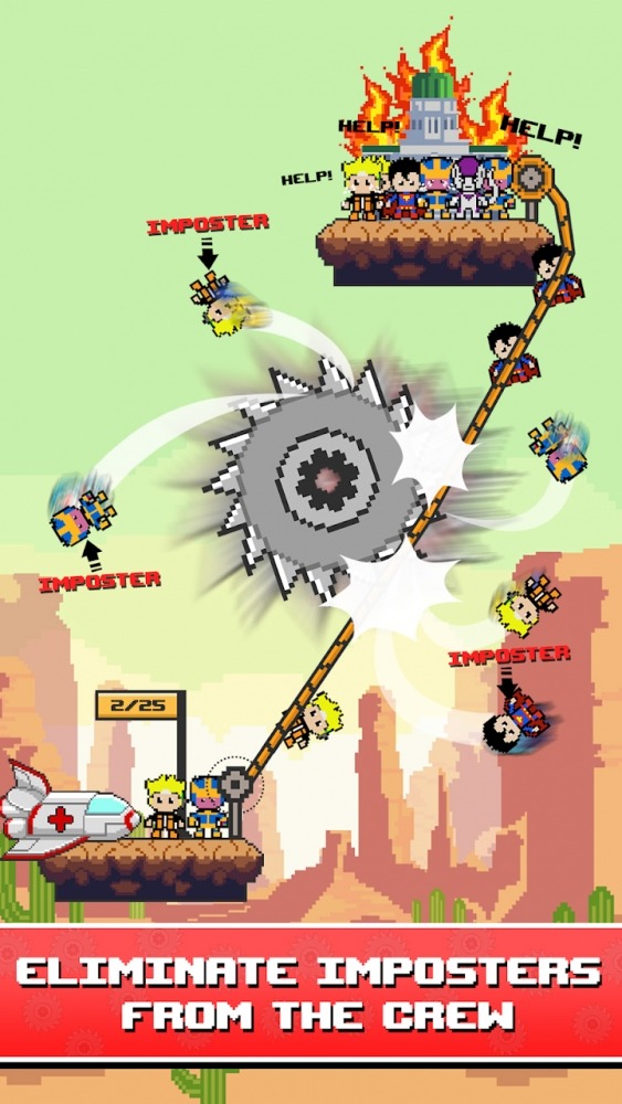 Rope Pixel Master - Rescue Hero Academy Android Game Image 4