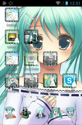 Hatsune Miku Icon Pack Android Theme Image 3
