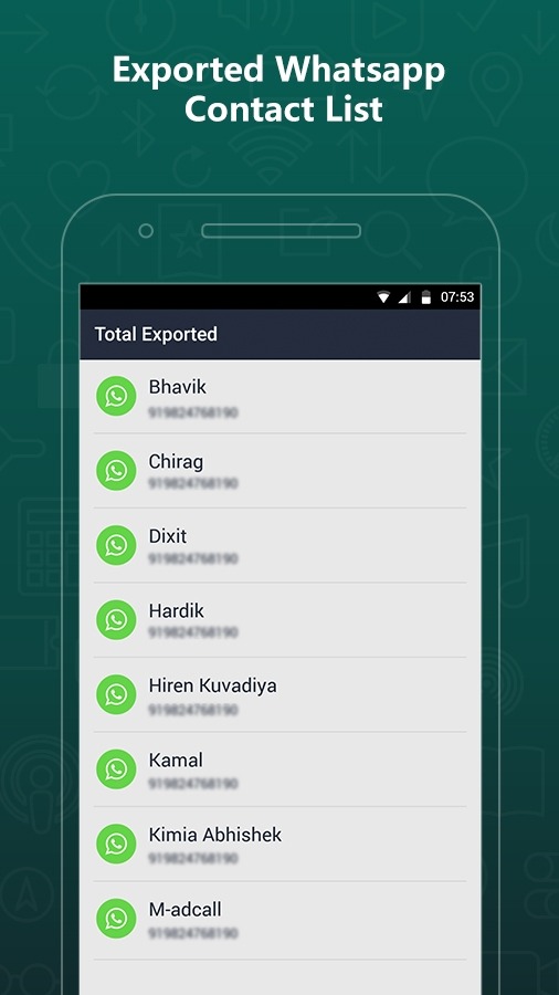 Export Contacts For WhatsApp Android Application Image 3