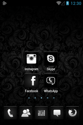 Black Icon Pack Android Theme Image 2