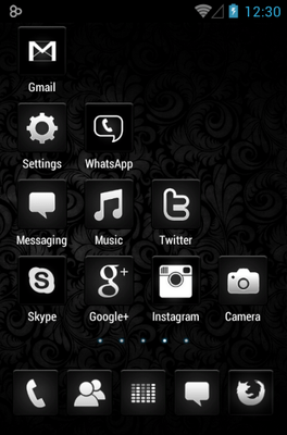 Black Icon Pack Android Theme Image 3