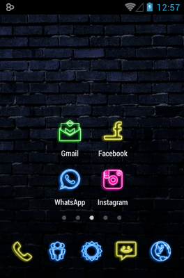 Neon Icon Pack Android Theme Image 2