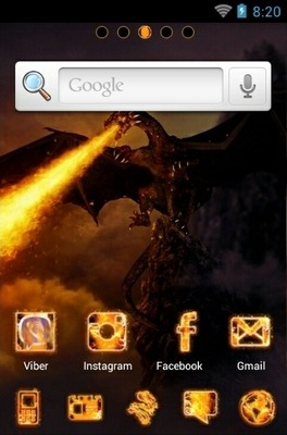 Dragon Fire Go Launcher Android Theme Image 2