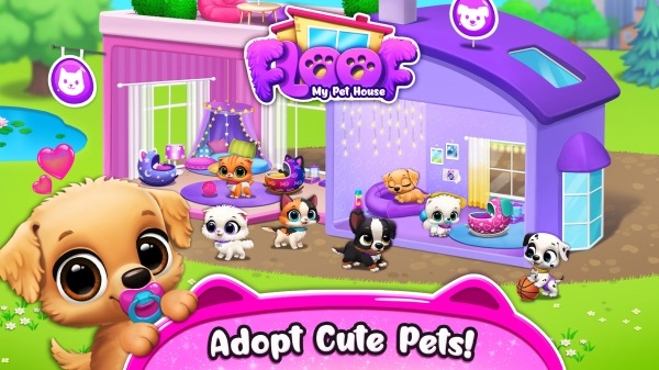 FLOOF - My Pet House - Dog &amp; Cat Games Android Game Image 1