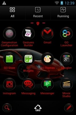 Red Car Go Launcher Android Theme Image 3