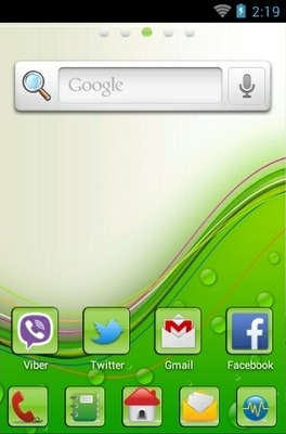 Green Vector Go Launcher Android Theme Image 2