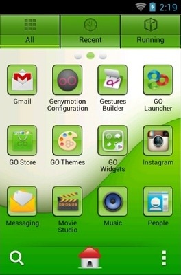Green Vector Go Launcher Android Theme Image 3
