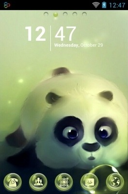Panda And Bubbles Go Launcher Android Theme Image 1