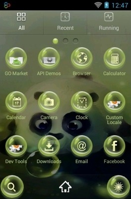 Panda And Bubbles Go Launcher Android Theme Image 3