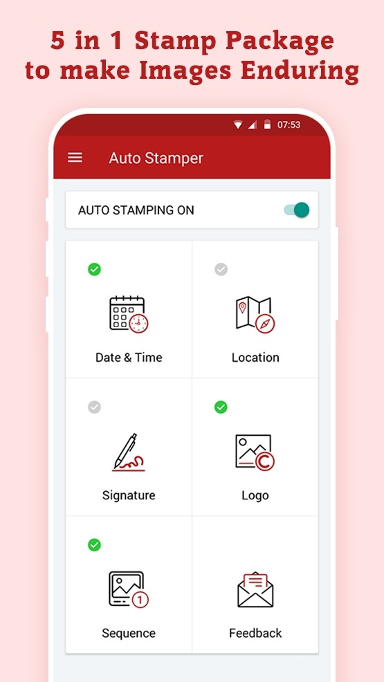 Auto Stamper: Date And Timestamp Camera App Android Application Image 1