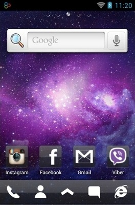 Transparent Space Go Launcher Android Theme Image 2