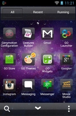 Transparent Space Go Launcher Android Theme Image 3