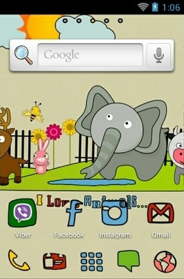 I Love Animals Go Launcher Android Theme Image 2