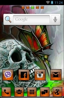 Skullie Go Launcher Android Theme Image 2