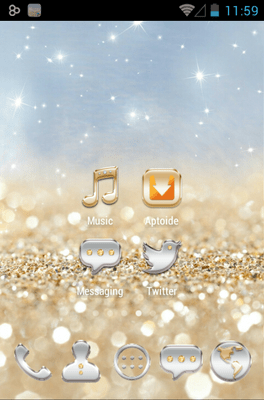 Gold &amp; Silver Go Launcher Android Theme Image 1