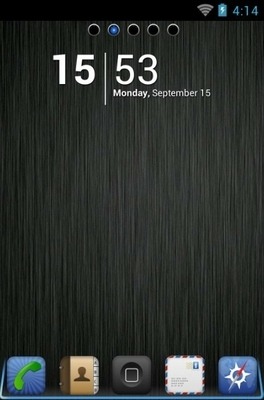 iPhone DarkSteel Lite Go Launcher Android Theme Image 1