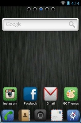iPhone DarkSteel Lite Go Launcher Android Theme Image 2