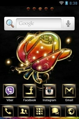 Colour Rose Go Launcher Android Theme Image 2