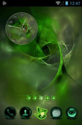 Green Flame Go Launcher Android Theme Image 1