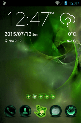 Green Flame Go Launcher Android Theme Image 2