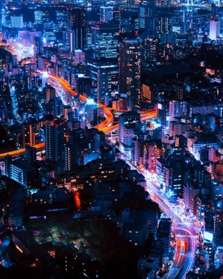 City Lights Mobile Phone Wallpaper Image 1