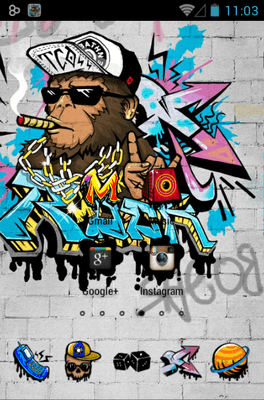 Rock Graffiti Go Launcher Android Theme Image 2