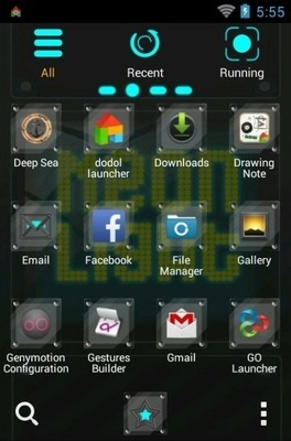 Neon Light Go Launcher Android Theme Image 3
