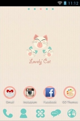 Lovely Cat Go Launcher Android Theme Image 2