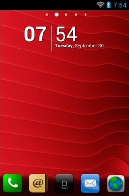 Red Waves Go Launcher Android Theme Image 1