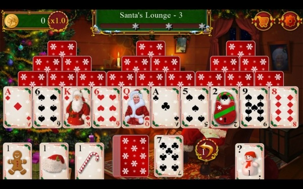 Santa&#039;s Christmas Solitaire TriPeaks Android Game Image 4