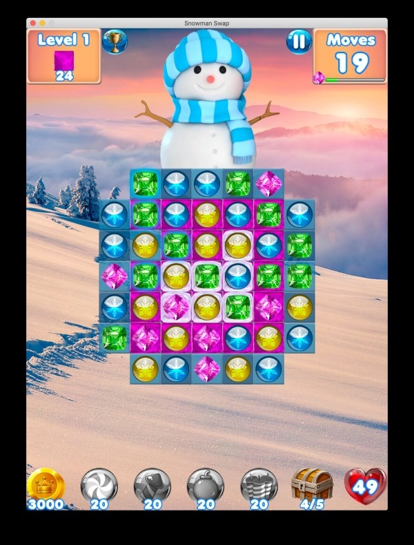 Snowman Swap - Match 3 Games And Christmas Games Android Game Image 1