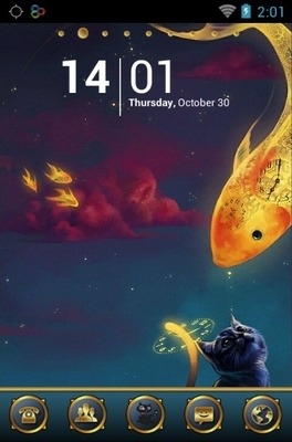 Cats Dream Go Launcher Android Theme Image 1