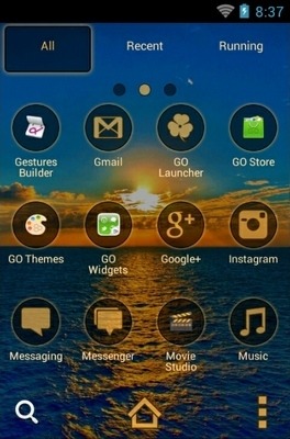 Ocean Sunset Go Launcher Android Theme Image 3