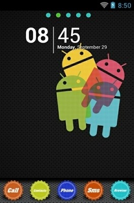 Colorful Droid Circles Go Launcher Android Theme Image 1