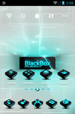 Black Box Go Launcher Android Theme Image 1