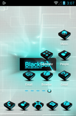 Black Box Go Launcher Android Theme Image 2