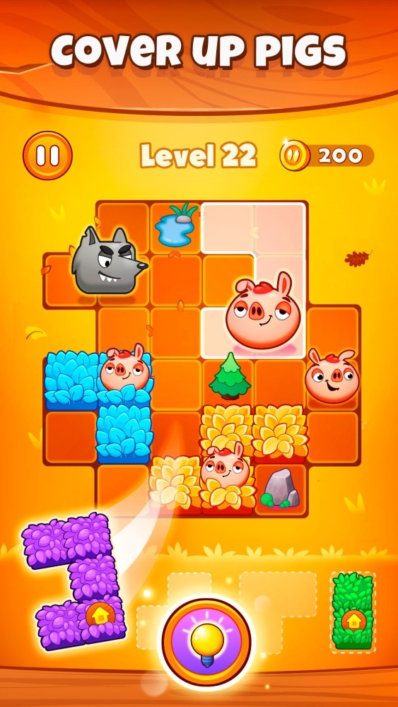 Pigs And Wolf - Block Puzzle Android Game Image 2