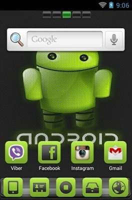 Android Green Go Launcher Android Theme Image 2