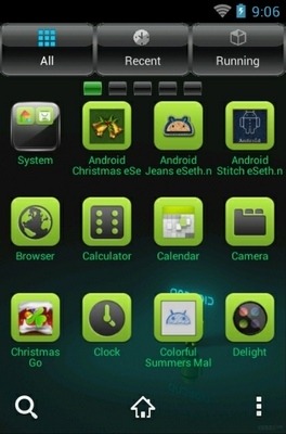 Android Green Go Launcher Android Theme Image 3