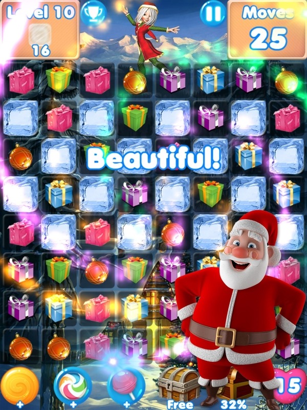 Christmas Games - Santa Match 3 Games Without Wifi Android Game Image 3