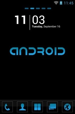 Cool Blue Go Launcher Android Theme Image 1
